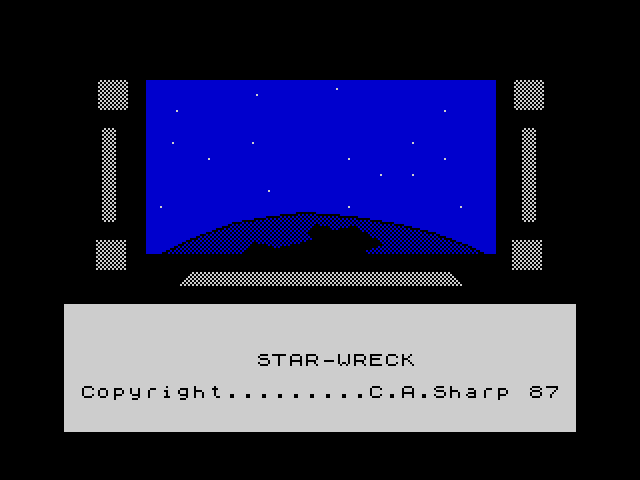 Star Wreck title screen for ZX Spectrum